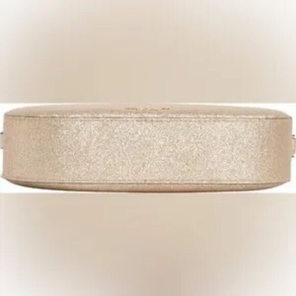 kate spade Glimmer Oval Camera Bag, Gold with Glitter, Crossbody, NEW with Tag - Picture 3 of 15